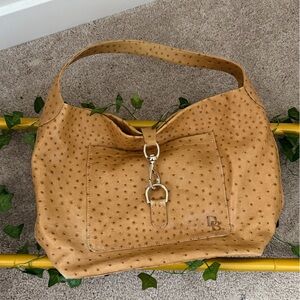 Dooney & Bourke Ostrich Embossed Leather Shoulder Bag